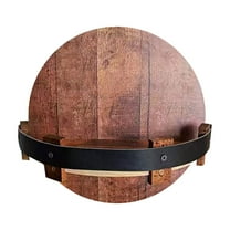 Wall-Mounted Bottle Display Rack, Fdelink Display Wooden Crafted Wall Shelf Bar for Kitchen Storage Shelf Wine Bottle Mounted Wall-Mounted Shelves Barrel Liquor Barware Kitchen，Dining & Bar