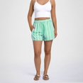 thumbnail image 2 of AJGRHE Women's Fashion Striped Casual Elastic Waist Pocket Shorts Green XL, 2 of 9