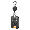 thumbnail image 2 of ID Badge Holder, Mech Style Hard Plastic Card Sleeve with Retractable Carabiner, Heavy Duty Work Name Tag Case for Employee, Event, Security Access, 2 of 5