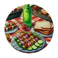 thumbnail image 2 of PIKWEEK BBQ Party Themes Round Fitted Tablecloth Elastic Edge Waterproof Oil-Proof Table Cover Stain-Resistant Table Cloth Fits Round Tables, 2 of 7