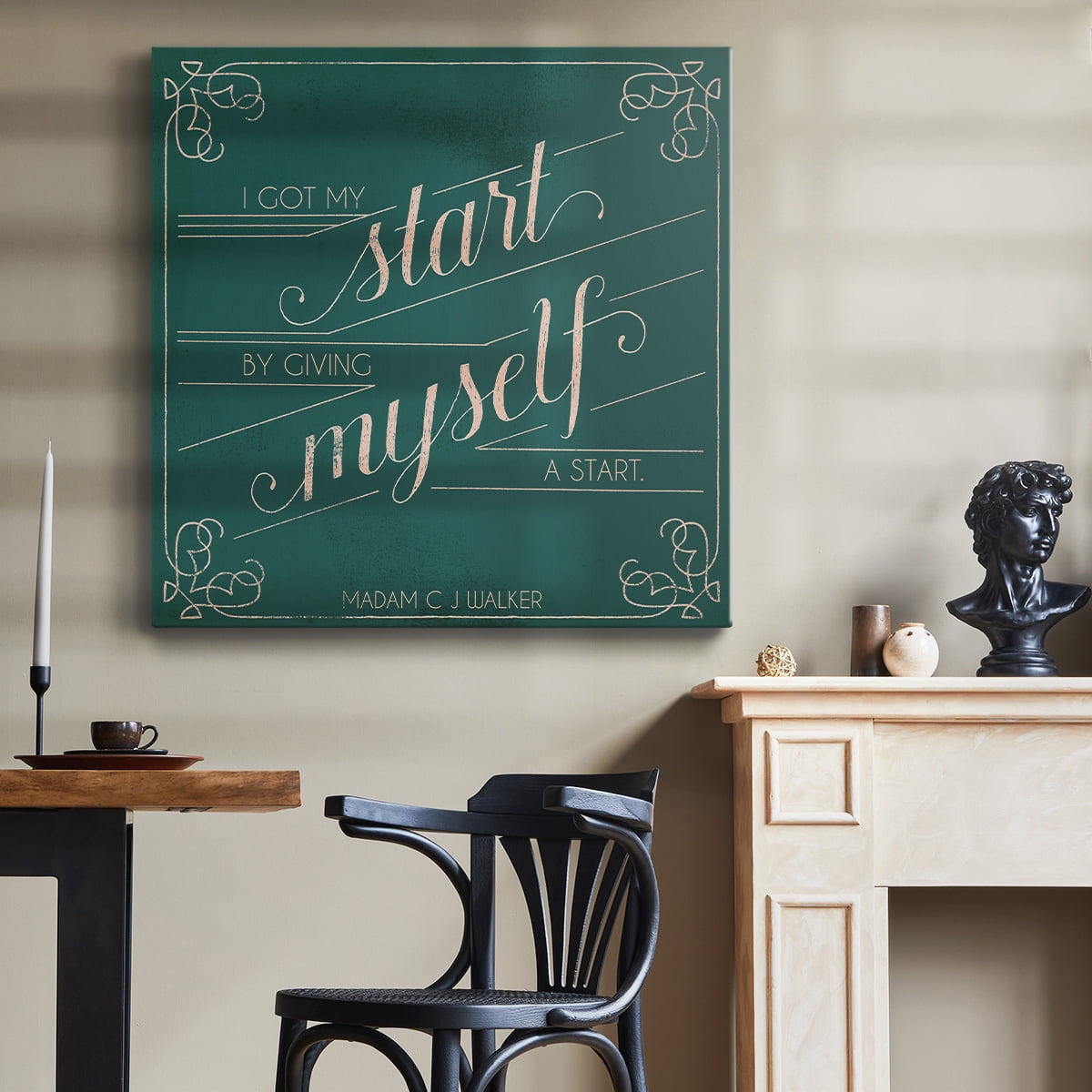 Wexford Home Madam Walker Quote II-Premium Gallery Wrapped Canvas, 32" x 32" - Ready to Hang