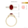 thumbnail image 5 of ANGARA Oval Lab Grown 1.25 Ct Ruby Halo Double Shank Engagement Ring for Women in 14K Yellow Gold (Size-8x6mm) | July Birthstone, Birthday, Anniversary, Jewelry Gift for Women | Lab-Grown Ruby Ring, 5 of 8
