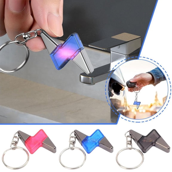 BQLQBQLQ Lightning Gray Static Eliminator Static Electricity Removal Human Body Static Releaser Car Discharge Static Rod Static Electricity Removal Keychain