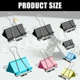 thumbnail image 5 of BELOWSYALER 12 Pieces Foldback Clips Binder Clips Writing Paper Clips Stationary Clips Money Paper Clamps 25mm/32mm/41mm/51mm, 5 of 8