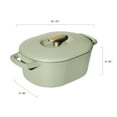 Beautiful 6 Quart Enamel Dutch Oven, Sage Green by Drew Barrymore