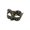 A001- Black, variant on Masquerade Mask Light Blue Gold Accent Venetian Half Eye Mask 1 Pack for Women for Masquerade Party Mardi Gras Prom and Evening Gala Events
