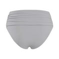 thumbnail image 4 of MNCEKFOD Swim Bottoms for Women Summer Solid Color Waist Length Pleated Beach Double Layered Triangle Swim Trunks Silver XL, 4 of 5