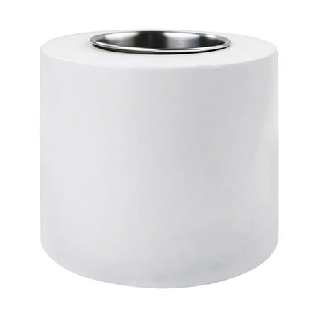 

Tabletop Fireplace Real Smokeless Flame Clean Burning Indoor/Outdoor Portable Heat Cylinder Shape white