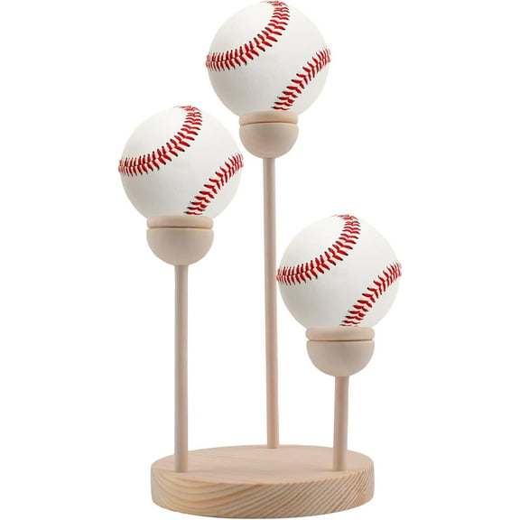 Baseball Display Stand Wooden Display Holder Baseball Storage Case Solid and Durable Baseball Rack a Ideal Gift for Baseball Lovers