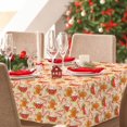 thumbnail image 2 of Christmas Tablecloth Gingerbread Man Candy Cane Fabric Table Cloth Xmas Table Cover for Picnic Home Kitchen Party Dining Tables Decor, 60 x 102 in, 2 of 7