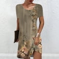thumbnail image 1 of Mefallenssiah Robe Pull Imprimée à Manches Courtes et Col Rond pour Femmes, 1 of 5