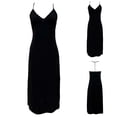 thumbnail image 2 of DHFJKG Summer Dress Women Open Back V Neck Spaghetti Strap Beach Vacation Boho Long Dresses Solid Color Loose Fit Trendy Dresses, 2 of 4