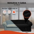 thumbnail image 4 of LABBA Fundas Elásticas para Sillones con Olanes, Juego de 3 Piezas, para Sofá Individual/Love Seat/Tres Plazas Color Negro, 4 of 5