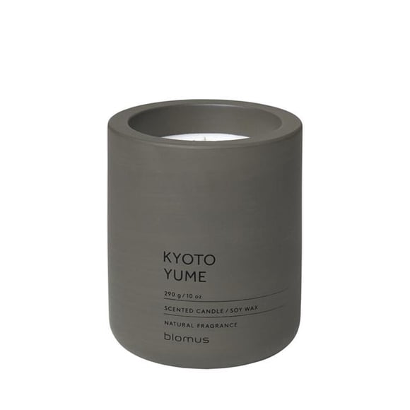 Blomus 65953 Fraga Scented Candle in Concrete Container, Tarmac - Kyoto Yume Fragrance - Large