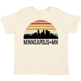 thumbnail image 3 of Inktastic Minneapolis Minnesota Skyline Retro Sunset Boys or Girls Toddler T-Shirt, 3 of 5