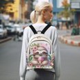 thumbnail image 7 of JIALIOU Mini Backpack Purse for Women Quilted Casual Daypack Small Travel Shoulder Bag, Cute Sloth with Ice Cream, 7 of 7