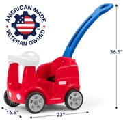 Simplay3 Roll and Stroll Quiet Ride Push Car for Toddlers, Red, White, and Blue