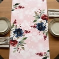 thumbnail image 5 of Table Runners 90 Inches Long Dress Scarves, Pink Valentine's Day Farmhouse Coffee/Dining/Kitchen Table Runner for Living Room, Spring Floral Eucalyptus Leaves 13x90 Inch, 5 of 9