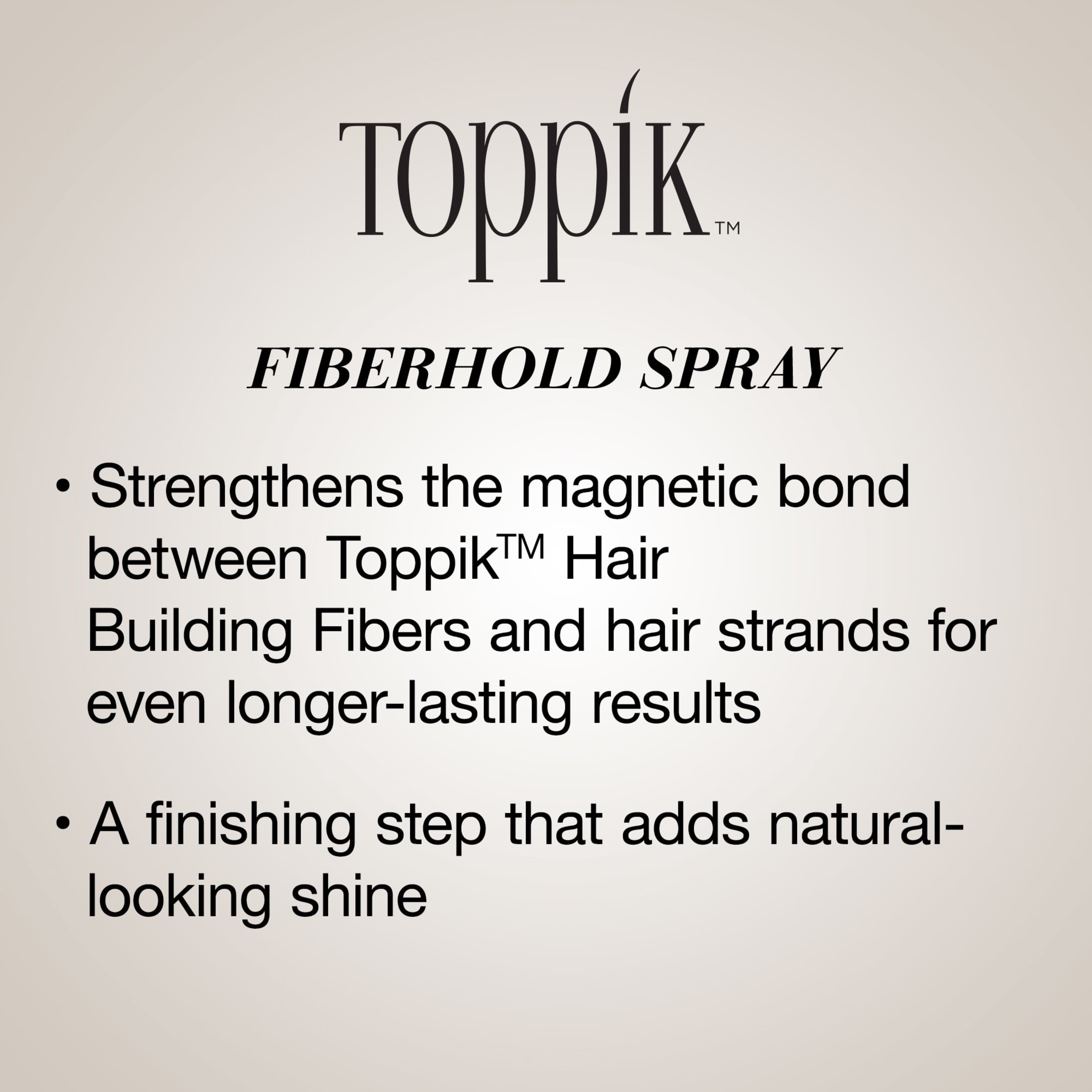 Toppik FiberHold Spray, Hair Fibers Hold Spray for Thinning Hair and Hair Thickening, Hair Care for Thin and Thinning Hair, 4 OZ Bottle