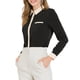 thumbnail image 2 of CAMISA DE TRABAJO DE MANGA LARGA CON BOTONES PARA MUJERES COLOR BLOCK XS NEGRO, 2 of 8