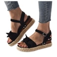 thumbnail image 5 of Juebong Sandals clearance Open Toe Buckle Ankle Strap Espadrilles Flatform Wedge Casual Sandal, 5 of 5