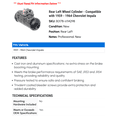 thumbnail image 2 of Rear Left Wheel Cylinder - Compatible with 1959 - 1964 Chevy Impala 1960 1961 1962 1963, 2 of 2