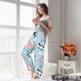 thumbnail image 6 of Picia Cute Panda Flying in the Sky Womens Soft Woven Cotton Elastic Waistband Sleep Pajama Pant Lounge Sleep Pant With Pockets And Drawstring-Small, 6 of 9