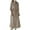 Khaki, variant on Elainilye Fashion Women Dresses Long Sleeved Lapel Loose Casual Shirt Dress Casual Long Dress,Black