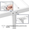 thumbnail image 5 of Metal Bed Frame Queen Size Metal Platform Bed Frame with Victorian Style Headboard/Footboard/Easy Assembly/No Box Spring Needed/White Smoke, 5 of 9