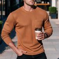 thumbnail image 4 of Jovrlynd Mens Sweater Crewneck Ribbed Knit Long Sleeve Shirts with Pockets Casual Soft Plus Size Pullover Sweaters for Big & Tall, S-3XL, 4 of 9
