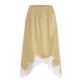 thumbnail image 4 of COMVALUE Bias Cut Midi Skirt with Lace Pure Mulberry Silk Slip Skirt Women Elegant Dressy Midi Skirt (Gold, M), 4 of 6
