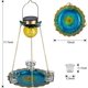 thumbnail image 4 of Comedero para pájaros con energía solar para colgar al aire libre, comedero para pájaros salvajes con vaso de vidrio para cucharón, semillas de flores o agua, comederos para pájaros a prueba de a, 4 of 5