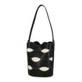 thumbnail image 4 of Free Assembly Women's Maria Cut Out Bucket Bag, Black/Cream, 4 of 9