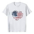 thumbnail image 5 of TOWED22 4th of July Shirts Women American Flag Patriotic Shirts USA Star Stripes Graphic T Shirt Short Sleeve Summer Tees(White,XXXL), 5 of 5