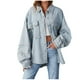thumbnail image 2 of Chaqueta vaquera Augper para mujer, deshilachada, con botones y bolsillos, 2 of 8