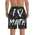 thumbnail image 3 of Kll I Love Math Men'S Casual Summer Beach Shorts Hawaiian Shorts With Pockets-3x-Large, 3 of 9