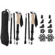 thumbnail image 1 of Juego de bastones de senderismo plegables, 2 uds., para caminar al aire libre, escalar, Alpenstocks, aleación de aluminio negra, 1 of 8