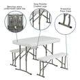 thumbnail image 3 of Flash Furniture Kramer 8'x8' Blue Pop Up Event Canopy Tent with Carry Bag and Folding Bench Set - Portable Tailgate, Camping, Event SetNative AmericanNative, 3 of 4
