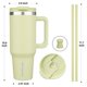 thumbnail image 3 of Vaso térmico BJPKPK de acero inoxidable de 40 oz con asa, 3 of 6