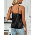 thumbnail image 3 of Zeagoo Women's Silk Satin Tank Tops Adjustable Spaghetti Strap Camisole V Neck Causal Basic Blouse, 3 of 6