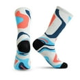 thumbnail image 6 of Colorful Patterned Crew Socks Crazy Combed Cotton Sports Sock Pattern 1 M-L, 6 of 6