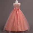 thumbnail image 4 of CHEEREAM Elegant Dress For Kids Puffy Layered Sleeveless Birthday Party Dresses Embroidered Princess Tulle Maxi Dress for Girls, 4 of 7