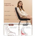 thumbnail image 5 of TacleeKii Dining Chairs Set of 2, Faux Leather Upholstered Dining Room Chairs with Metal Frame, for Kitchen Living Room, Black, 5 of 9