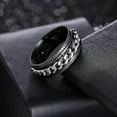 thumbnail image 3 of Mens Anxiety Rings Fidget Rings For Men Women Chain Spinner Rings For Kids Teen Titanium Steel Rings, 3 of 5