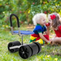 Stable Sturdy Cart Garden Rolling Stool Workseat with 4 Wheels, Adjustable Seat Height and Direction for Gardening