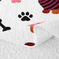 thumbnail image 5 of Homewish Pet Dachshund Quilt Full,Dog Paws Full Bedspread Sets,White,Heart Balloon Decor,3pcs, 5 of 7