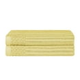 thumbnail image 3 of BNM Cotton Ribbed Checkered Bath Towels (Set of 2), Golden Mist, 3 of 9