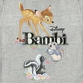 thumbnail image 2 of Women's Bambi Movie Logo With Flower and Thumper Graphic Tee Athletic Heather Medium, 2 of 4