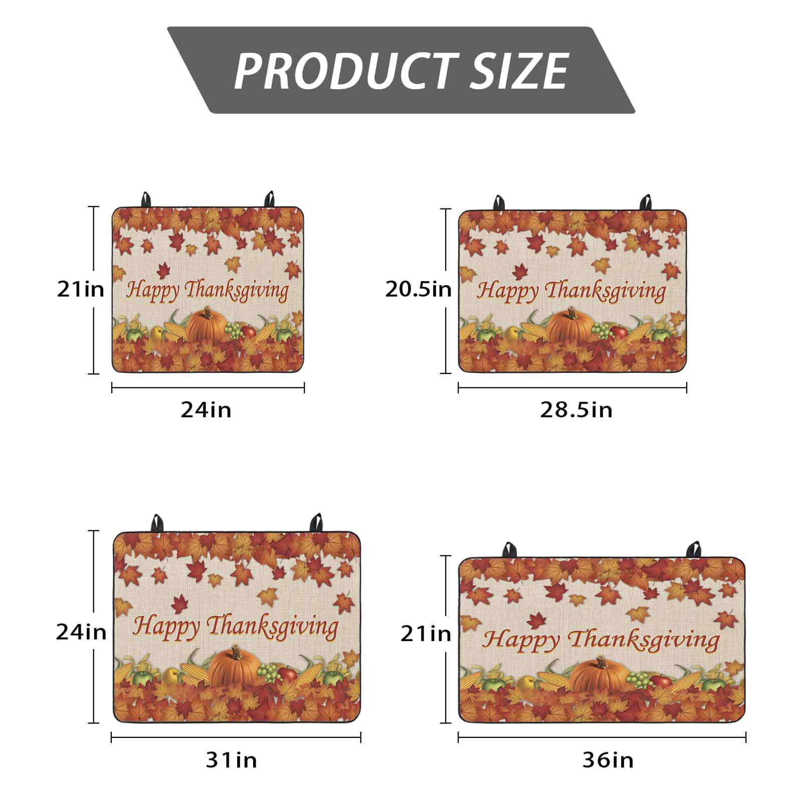 Orange Maple Stove Top Cover for Electric Stove, Heat-proof & Non Slip Glass Top Stove Cover Protector, Thanksgiving Pumpkin Autumn Fruit Vintage Kitchen Flat Cooktop Rubber Mat 24x21 Inches