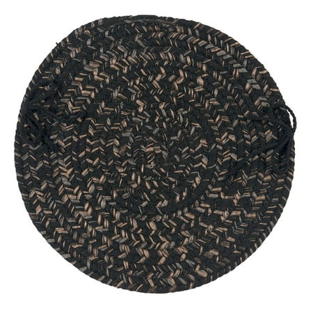 

Colonial Mills 15 Black Handmade Braided Round Chair Pad